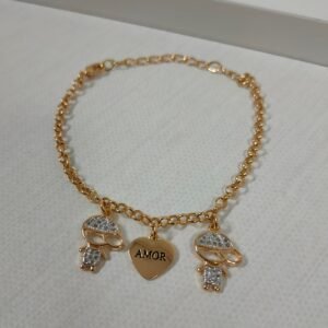 Pulseira feminina – Folheado ouro 18k