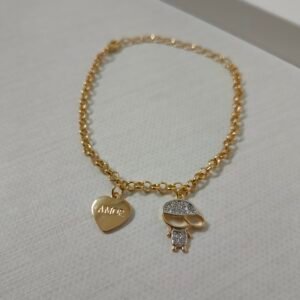 Pulseira feminina – Folheado ouro 18k