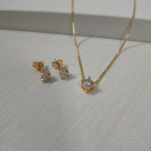 Conjunto feminino – Folheado ouro 18k